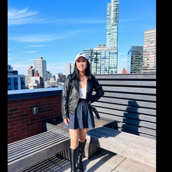 Quince 100% Leather Motorcycle Jacket - Picture 2 of 3